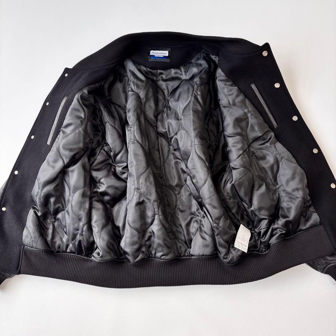 メゾンスペシャル シープレザープライムオーバースタジアムジャケット