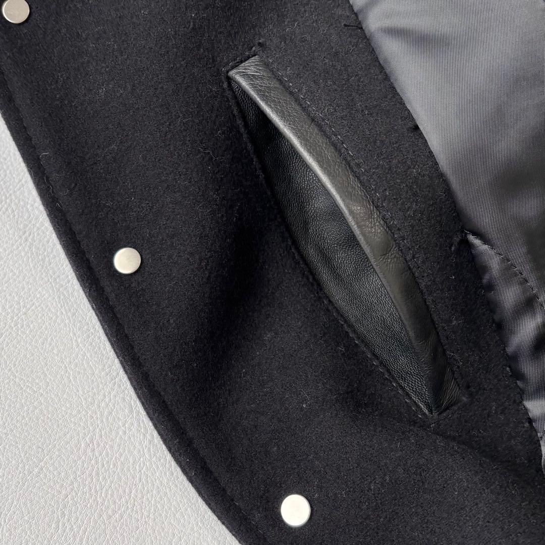 メゾンスペシャル シープレザープライムオーバースタジアムジャケット