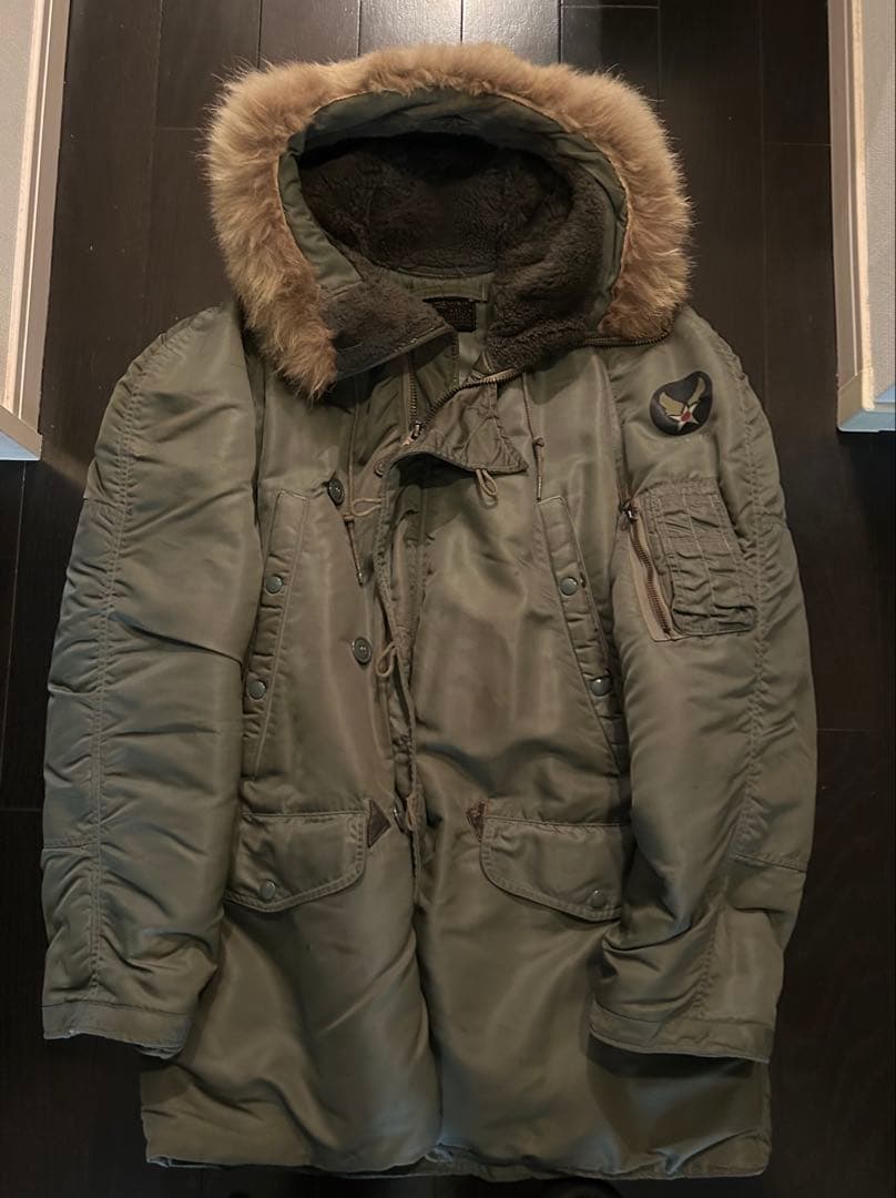 N-3B USAF 60s フライトジャケット 黒タグ コヨーテファー 実物