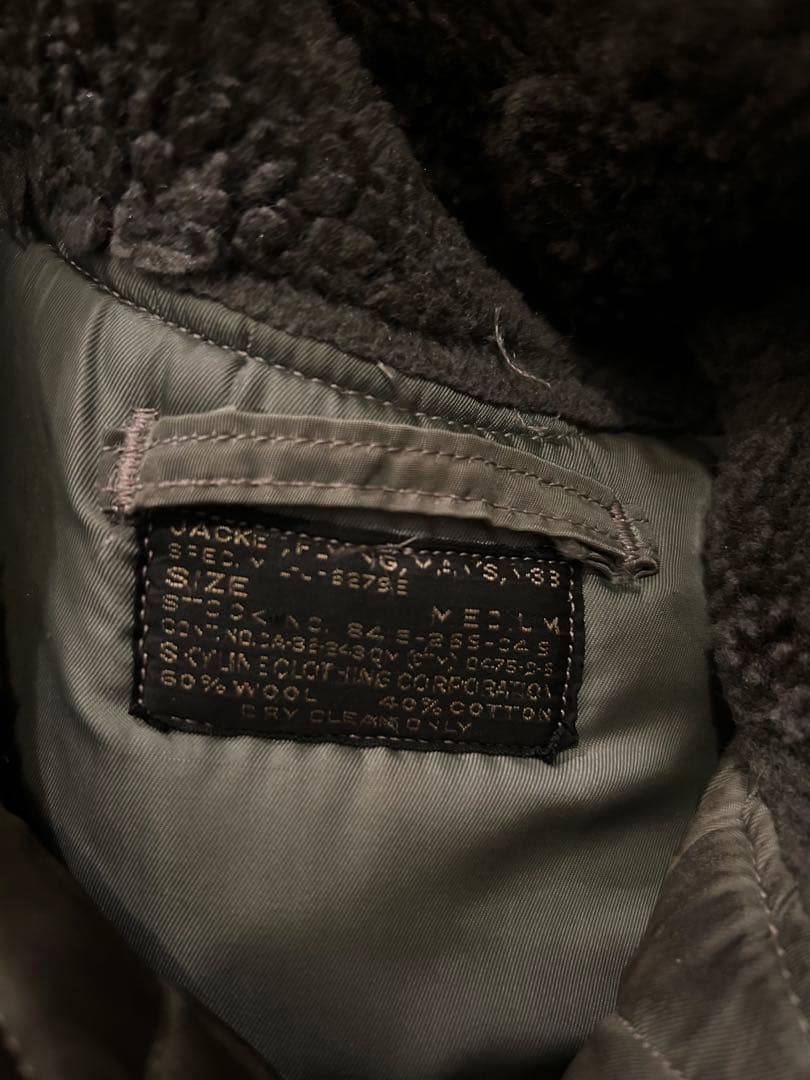 N-3B USAF 60s フライトジャケット 黒タグ コヨーテファー 実物