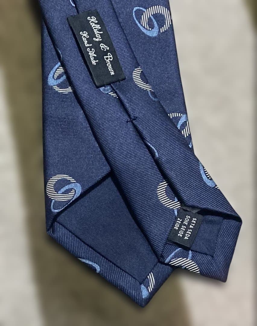 Holliday & Brown ネクタイ 小紋柄 ネイビー