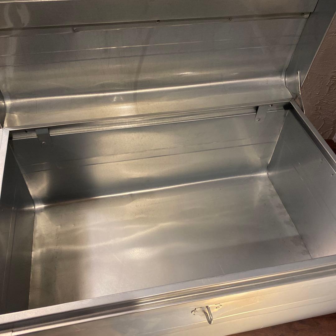 ブリキのトランクケース ヴィンテージ インテリア 収納 キャンプ L