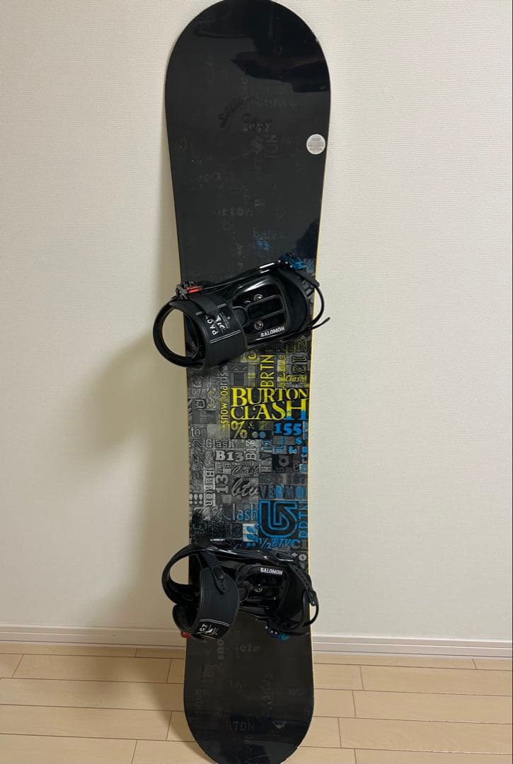 BURTON 板スノーボードセット　SALOMON バイン付き