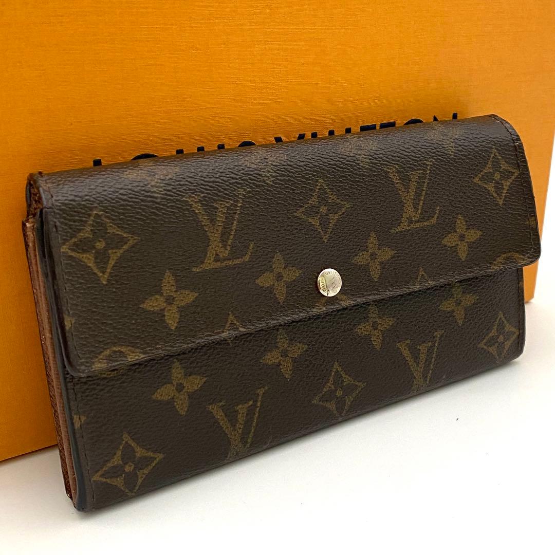ルイヴィトン モノグラム ポルトフォイユ サラ 二つ折り財布 ブラウン
