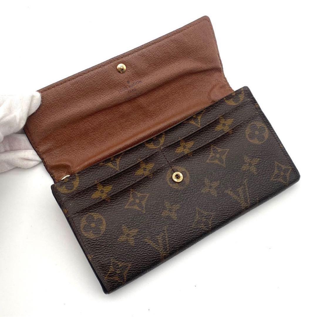 ルイヴィトン モノグラム ポルトフォイユ サラ 二つ折り財布 ブラウン