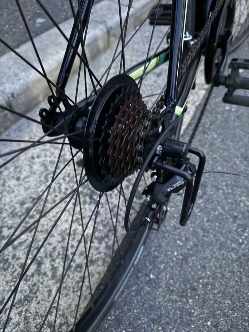 58 自転車 大阪市 【引取り限定】 クロスバイク 変速付き