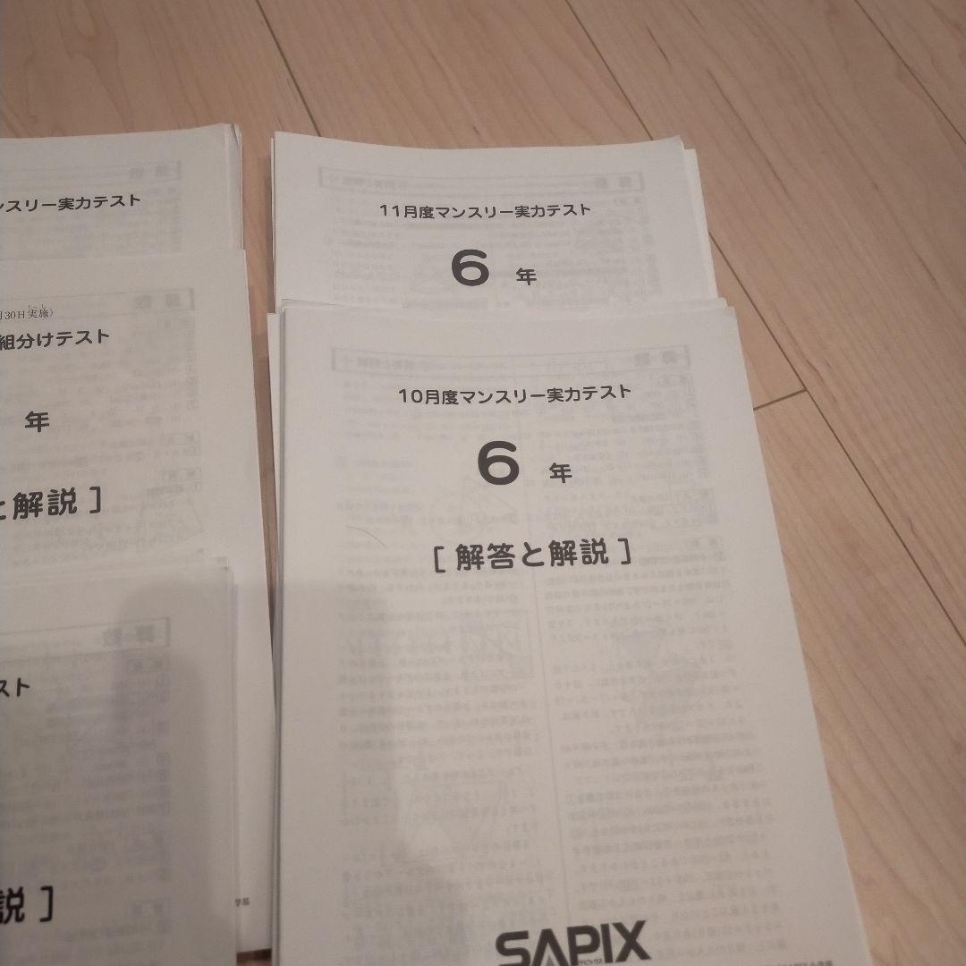 2024年度　SAPIX 6年 マンスリーテスト 解答と解説