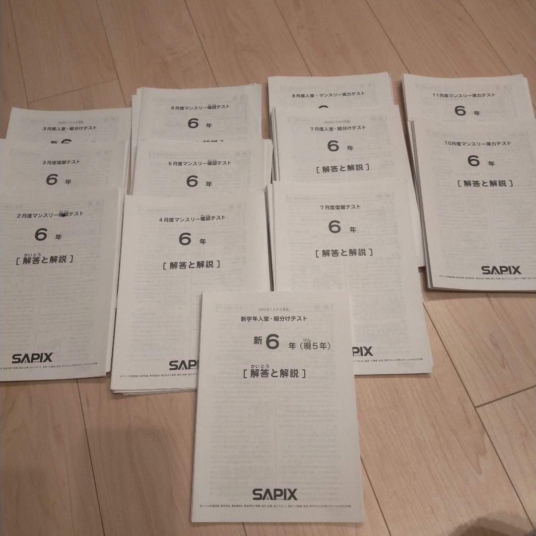 2024年度　SAPIX 6年 マンスリーテスト 解答と解説