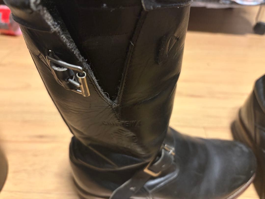 チペワ　chippewa ブラック　レザー　エンジニアブーツ USA製