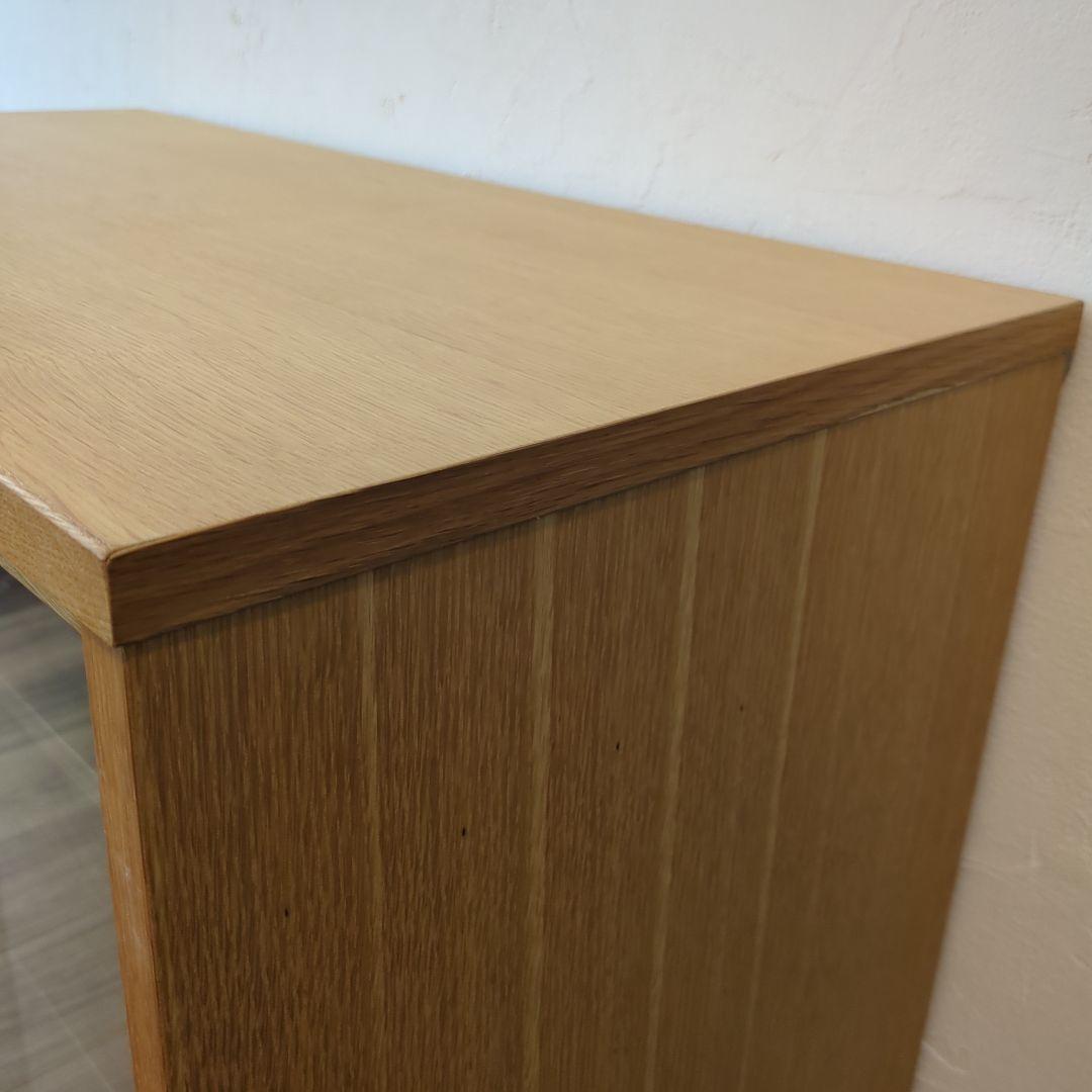 無印良品　オーク材キャビネット・ガラス扉（引戸）