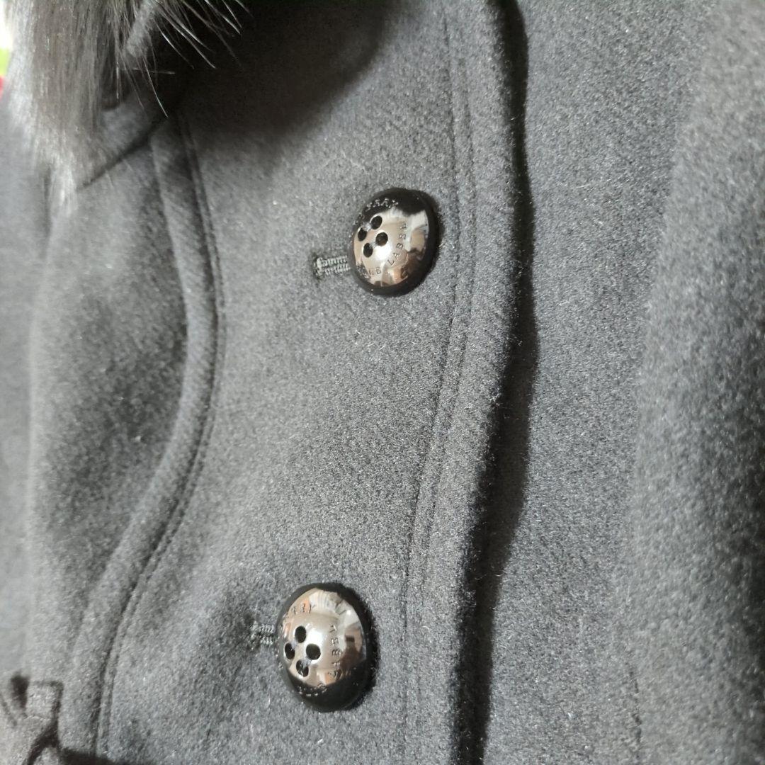 appleバーバリーブルーレーベル フォックスファー ロングコート 38