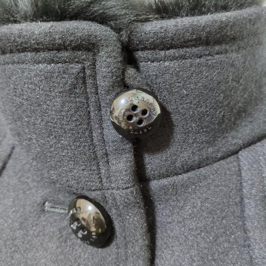 appleバーバリーブルーレーベル フォックスファー ロングコート 38