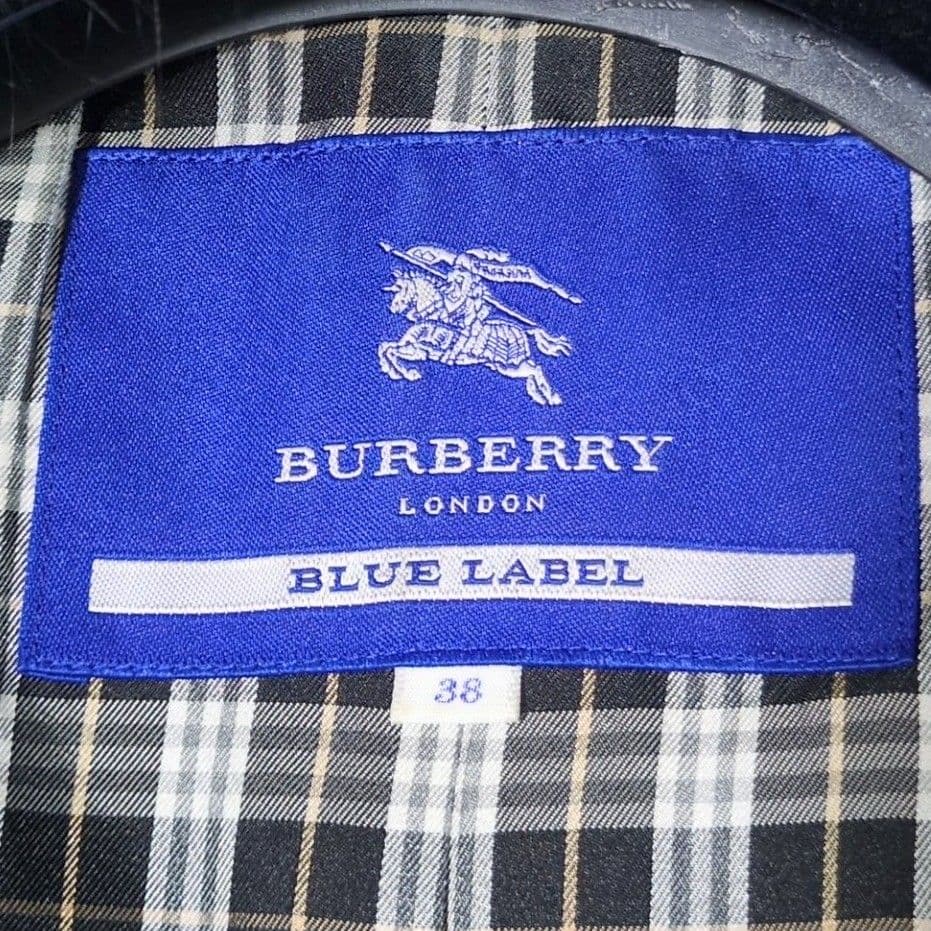 appleバーバリーブルーレーベル フォックスファー ロングコート 38