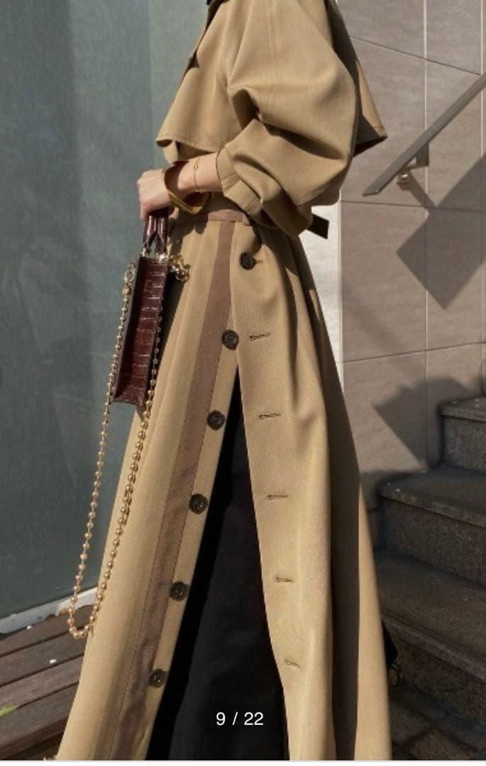 アメリヴィンテージ MINIMAL FLARE TRENCH COAT