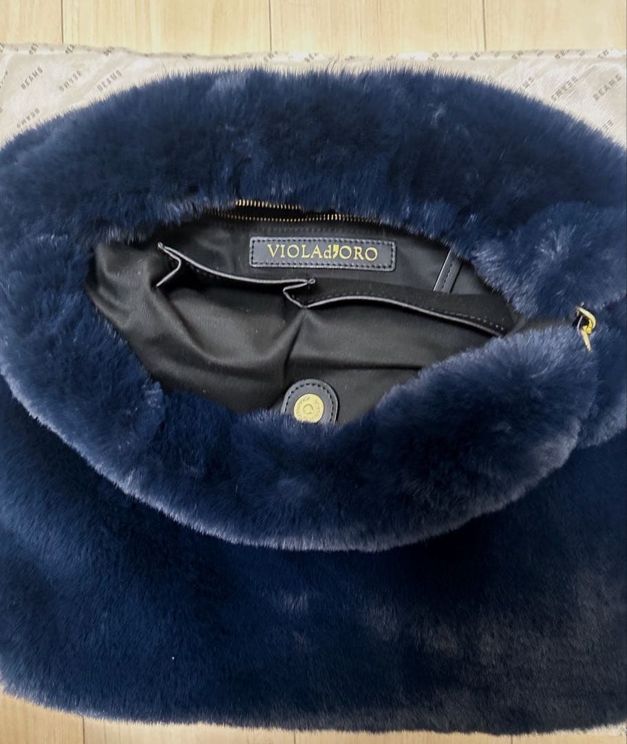 VIOLAd'ORO エコファー チェーン トートバッグ beams 別注