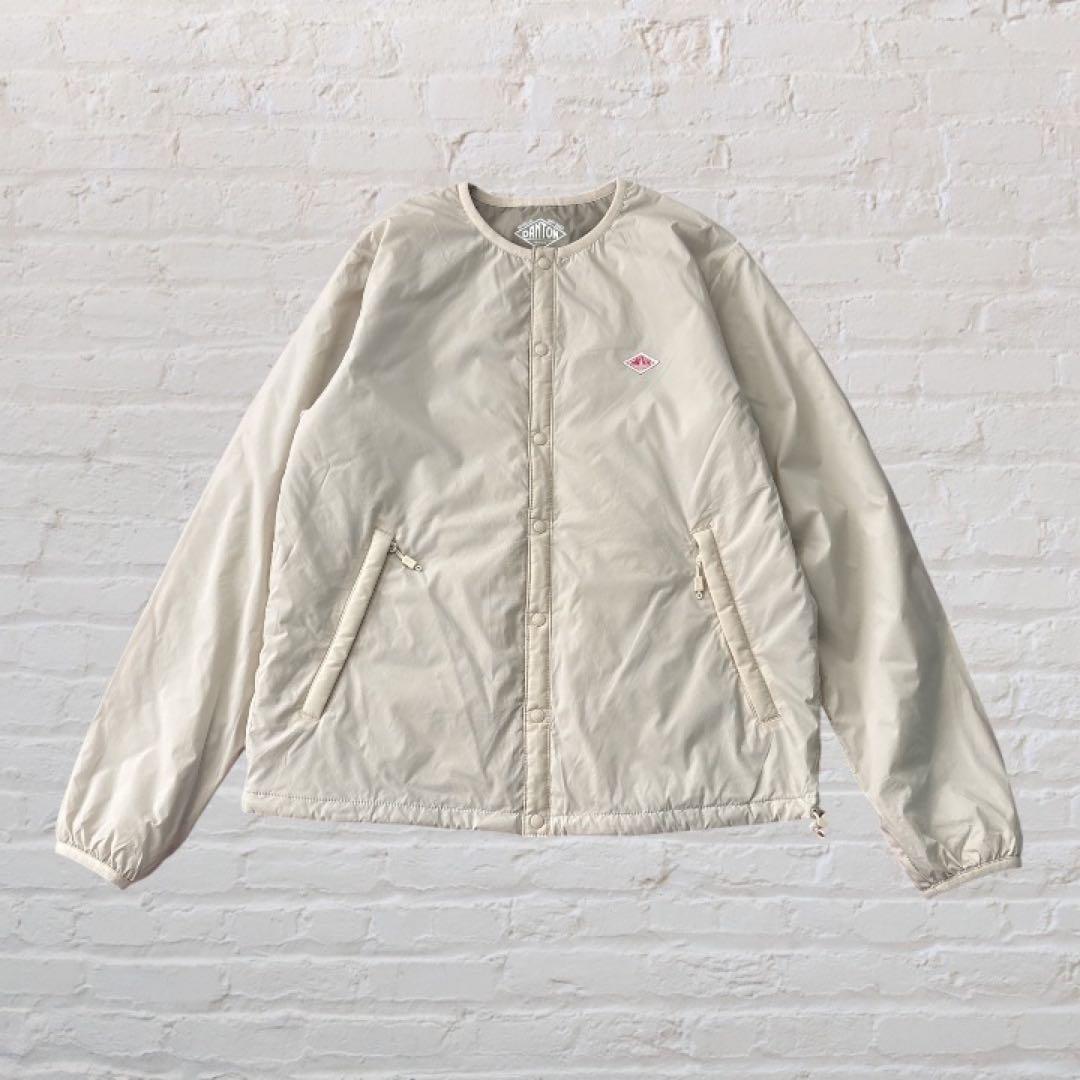 DANTONインサレーションジャケット　ストレッチナイロン　撥水　アイボリー