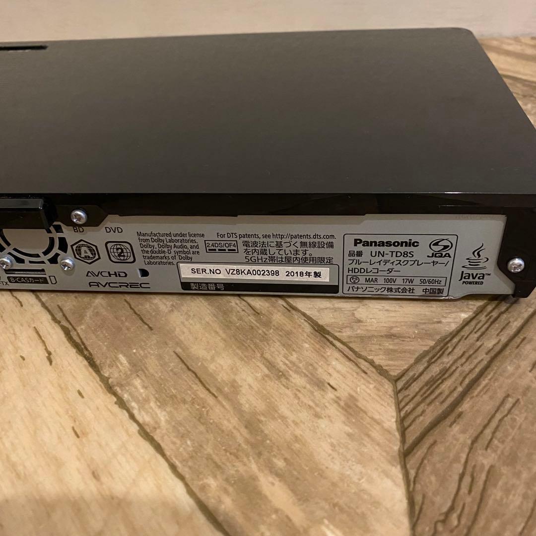 PanasonicUN-TD8SブルーレイディスクプレーヤーHDDレコーダー液晶