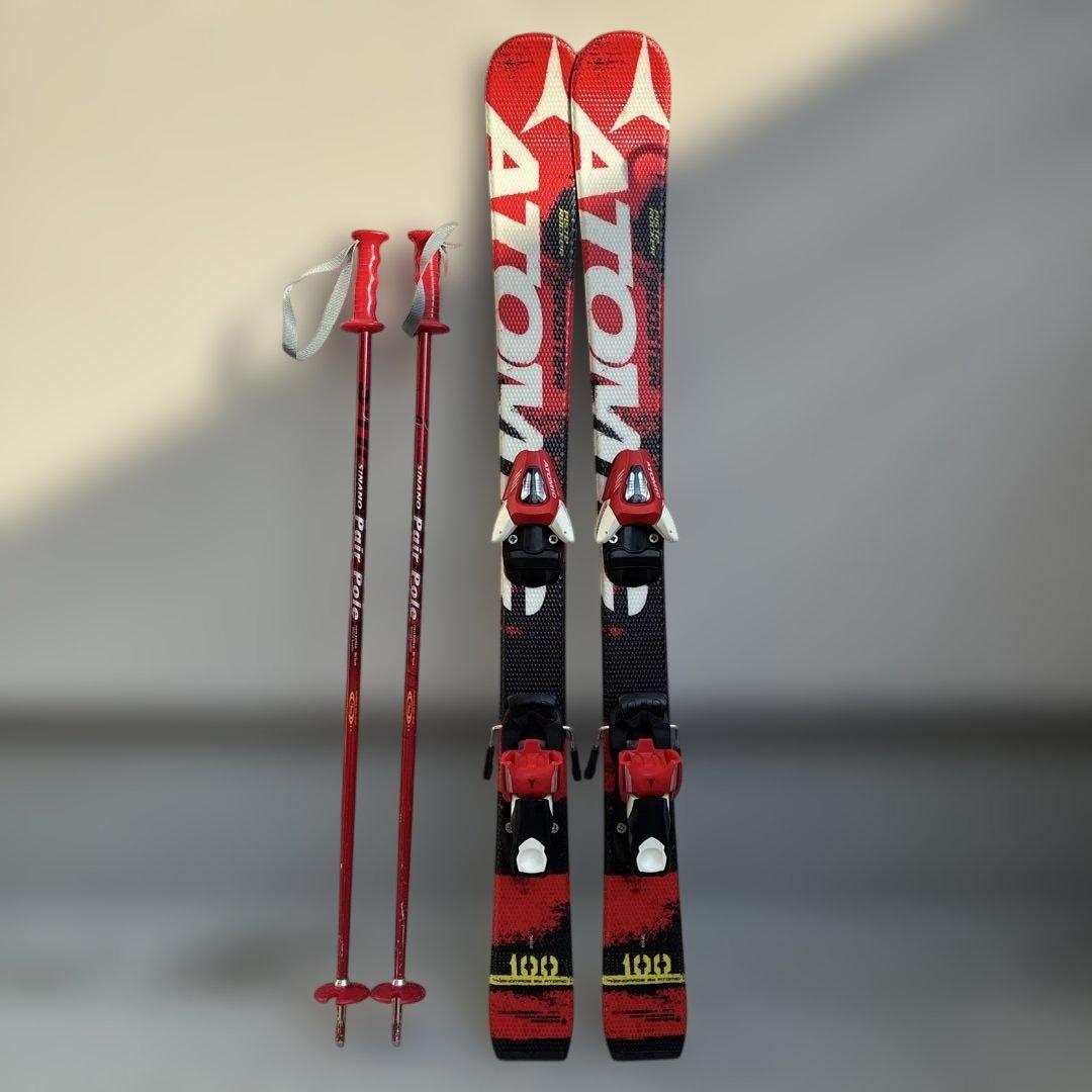 も*ん様 ATOMIC スキー板 100 おまけストック80cm付き