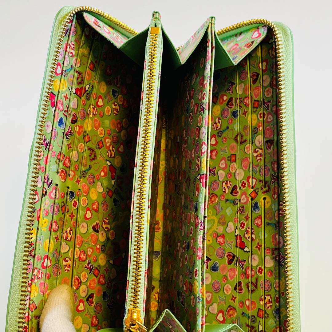 【美品】ルイヴィトン M82065 ヴェルニ ジッピー ウォレット 長財布