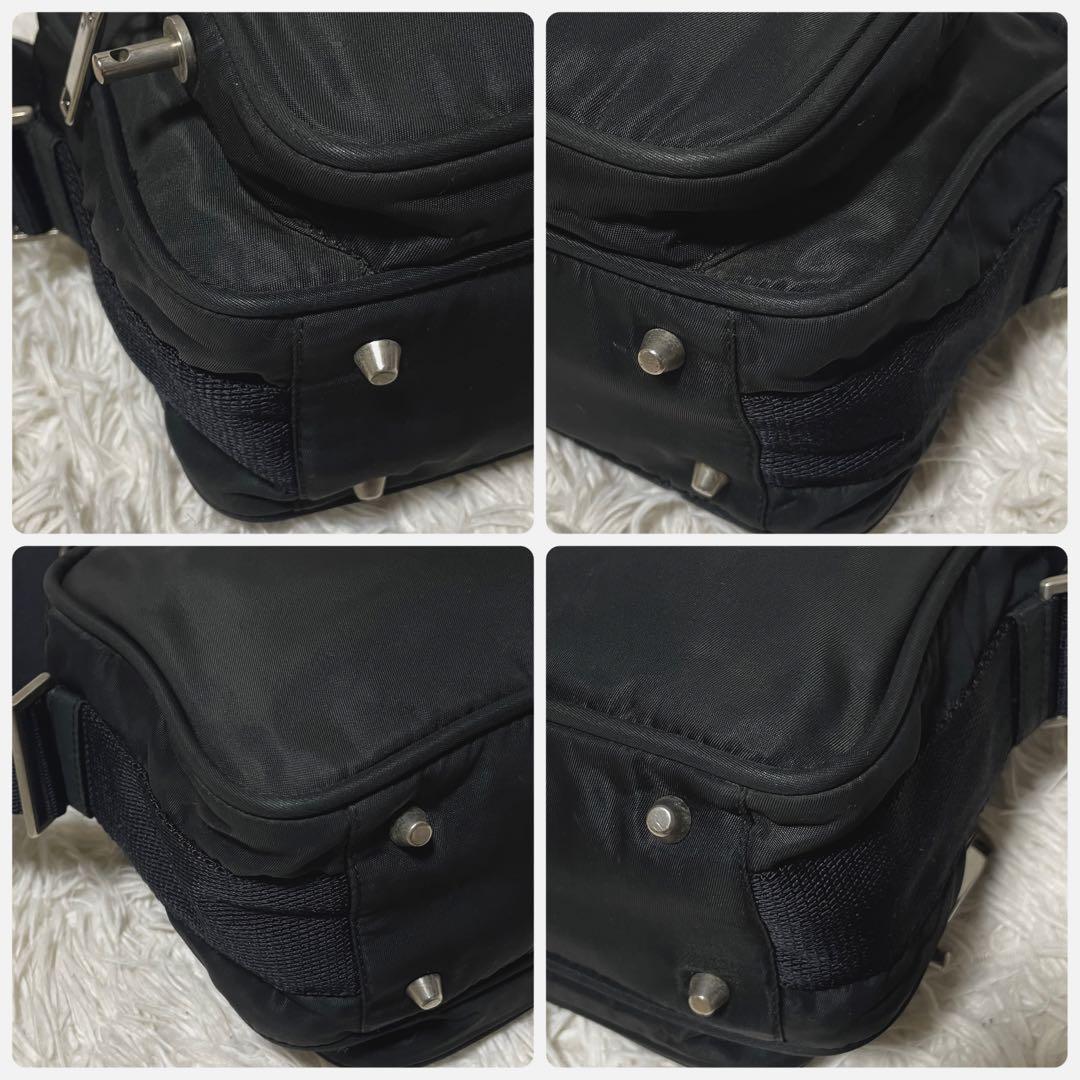【良品】PRADA プラダ　カメラバッグ　ナイロン　ブラック　黒　レディース