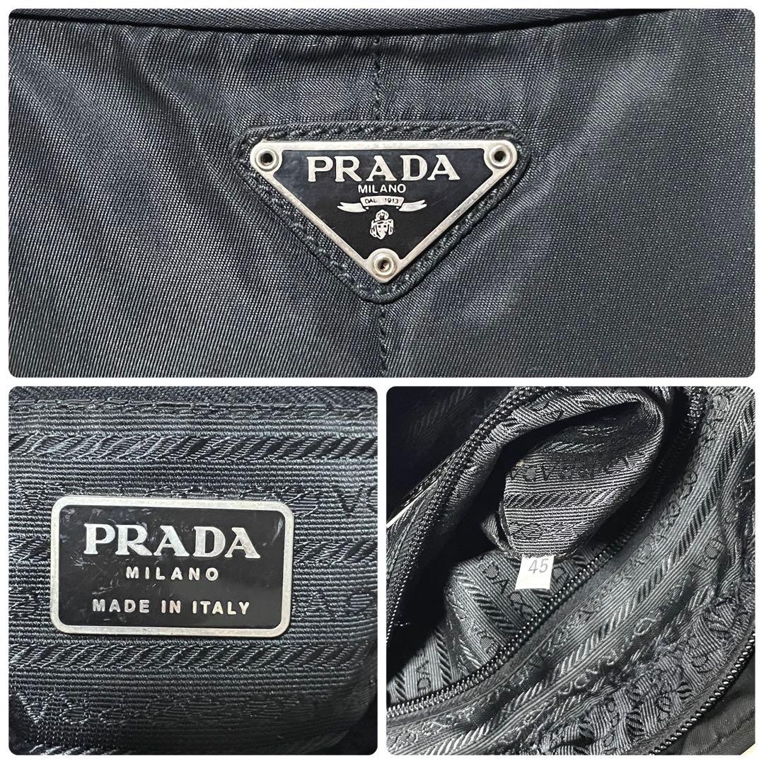 【良品】PRADA プラダ　カメラバッグ　ナイロン　ブラック　黒　レディース