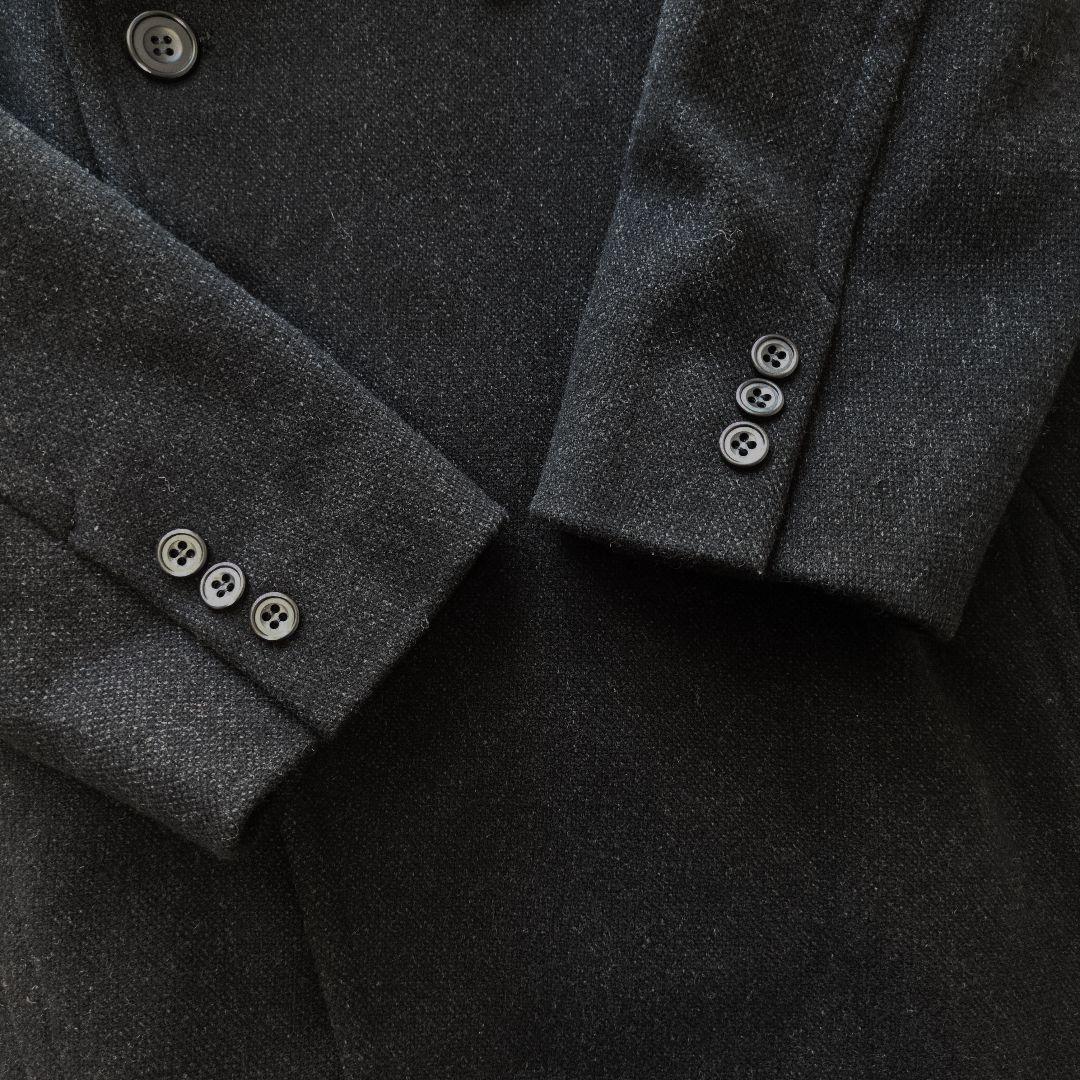 コムサデモード　日本製　ウール　ダブルブレストコート　ロング丈