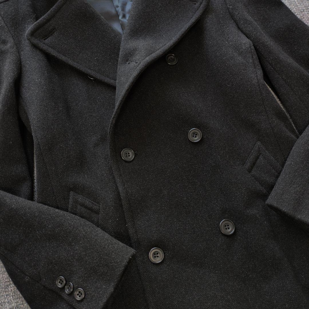 コムサデモード　日本製　ウール　ダブルブレストコート　ロング丈