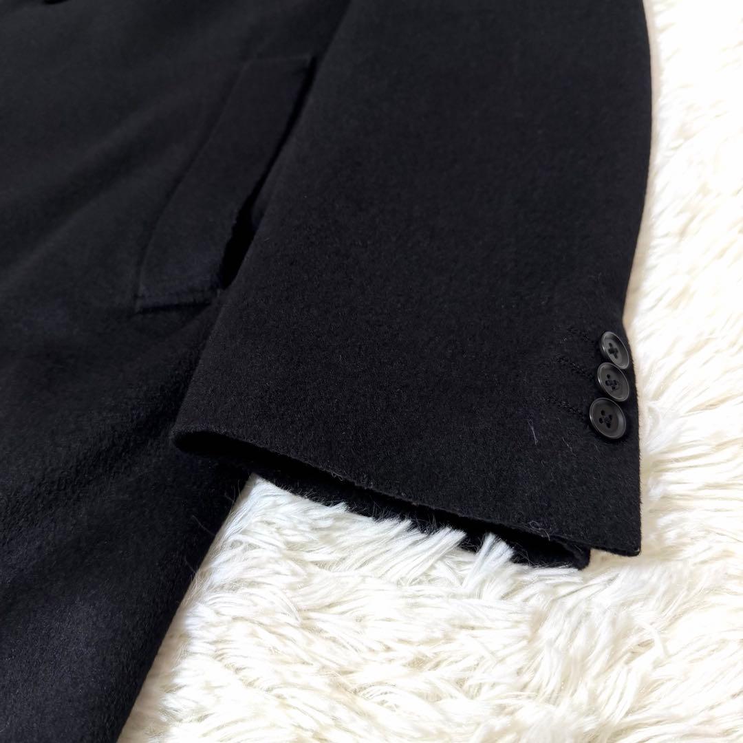 【ほぼ未使用】UNIQLO 22AW カシミヤ チェスターコート ブラック L