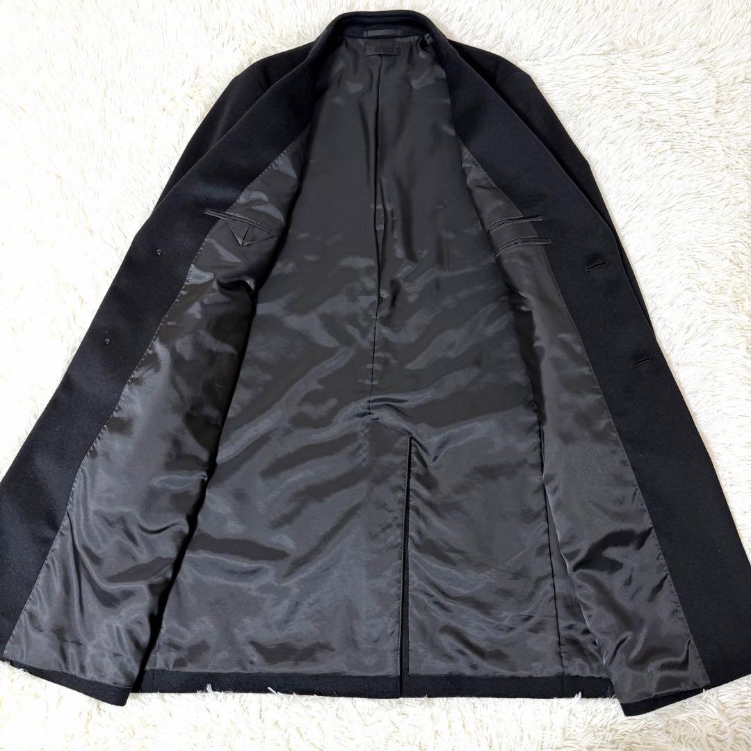 【ほぼ未使用】UNIQLO 22AW カシミヤ チェスターコート ブラック L