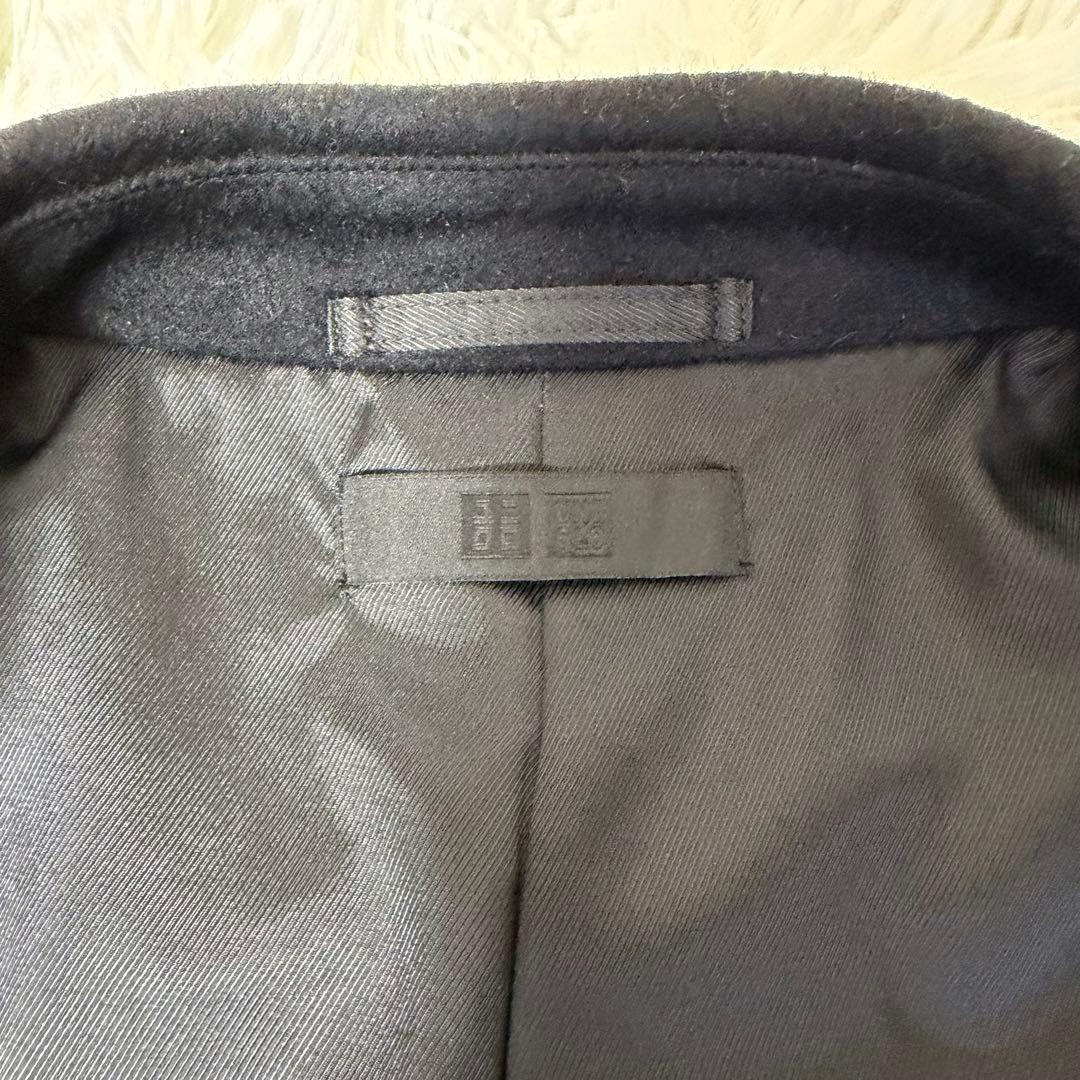【ほぼ未使用】UNIQLO 22AW カシミヤ チェスターコート ブラック L