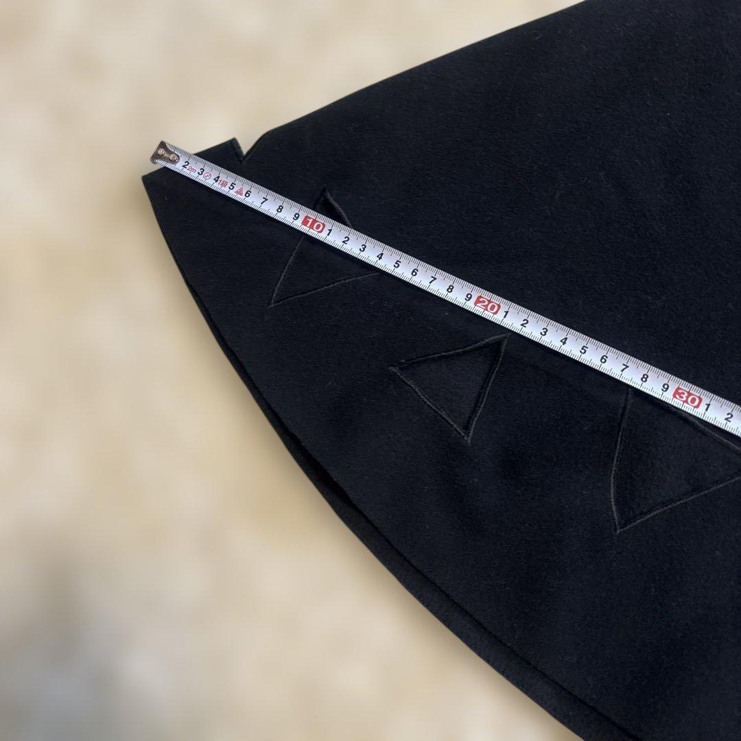 y's ブラック ポンチョスタイル ケープコート