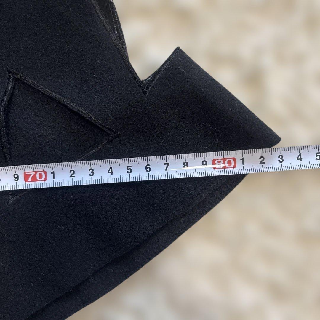 y's ブラック ポンチョスタイル ケープコート