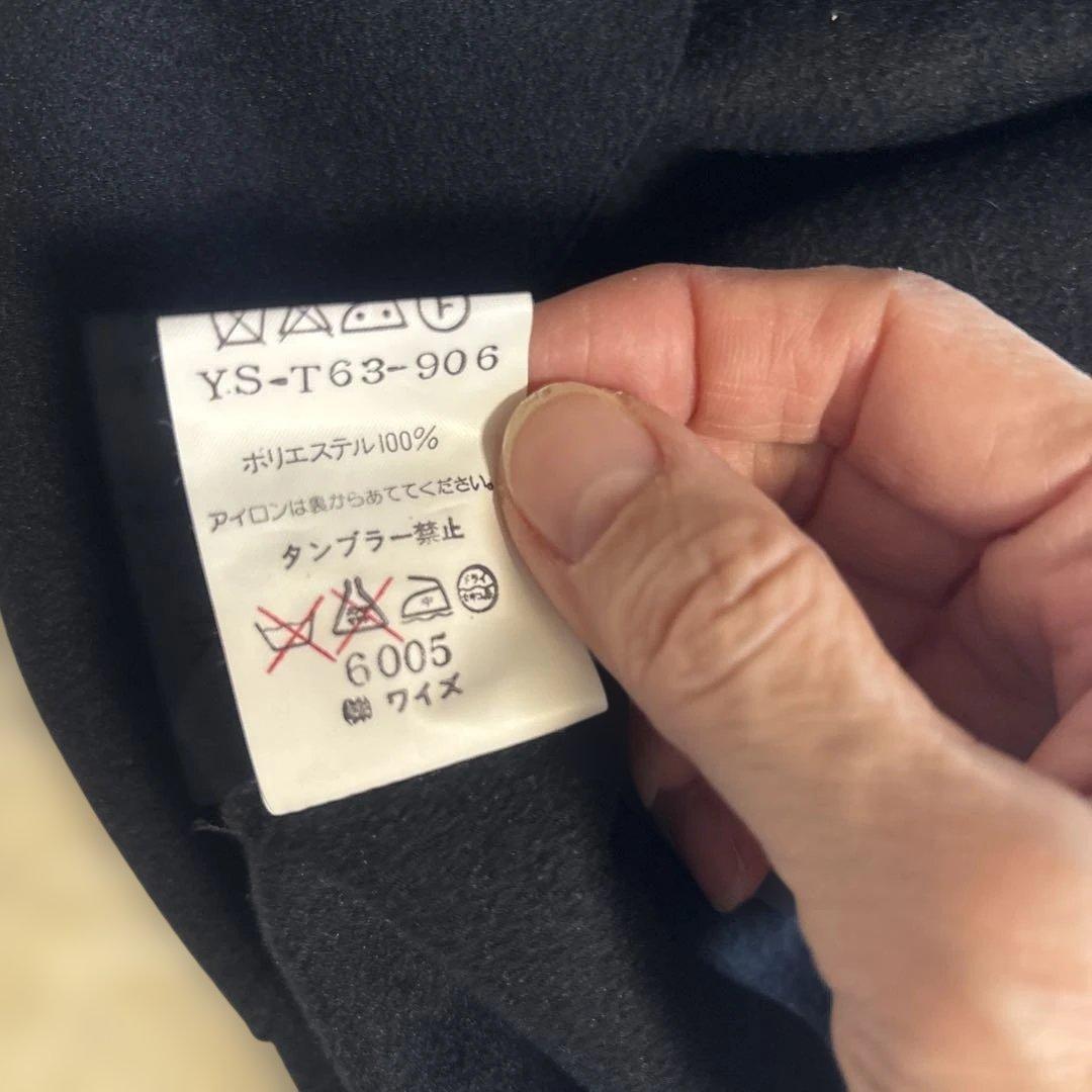 y's ブラック ポンチョスタイル ケープコート