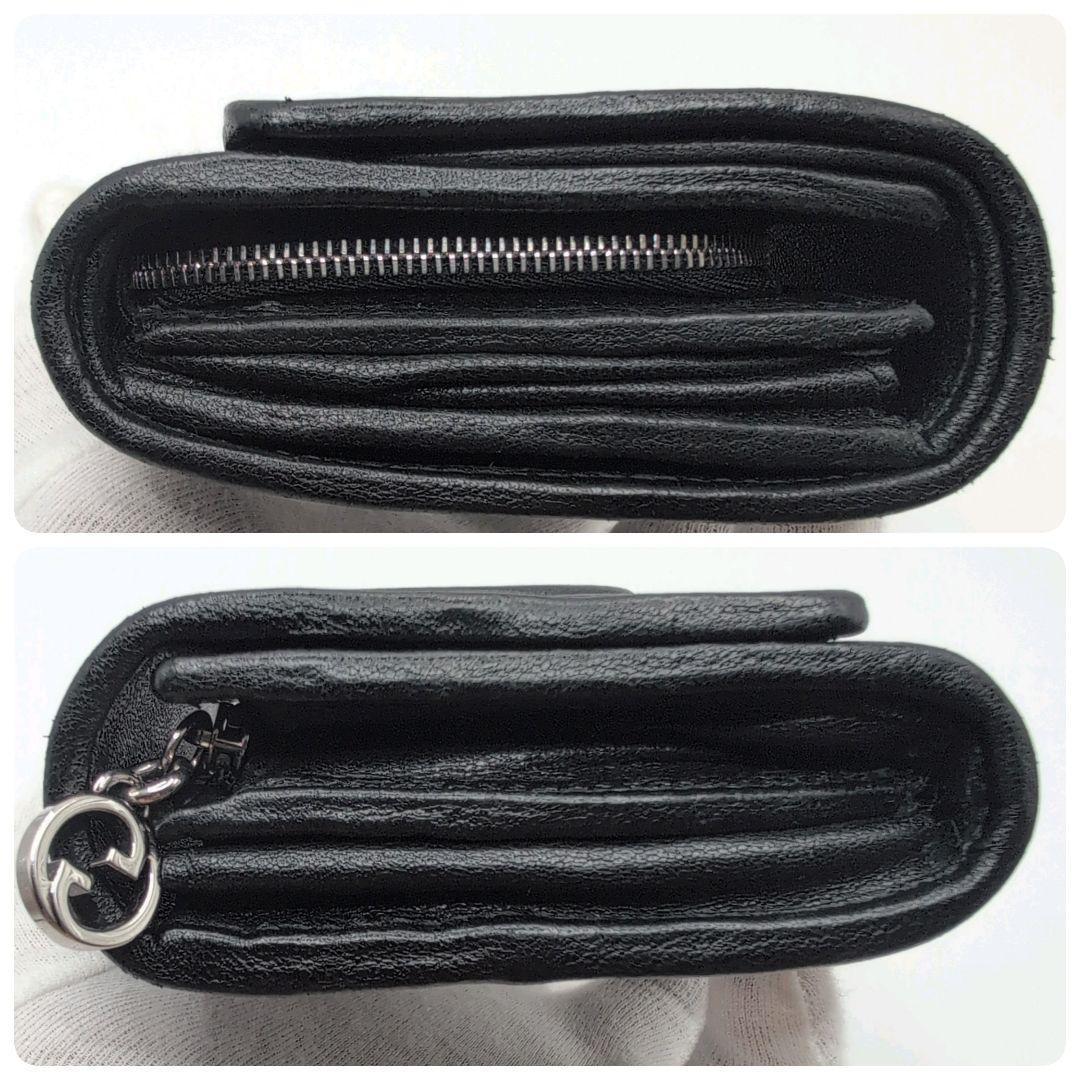 極美品✨️GUCCI 二つ折り財布 ブロンディ レザー ブラック 付属品付