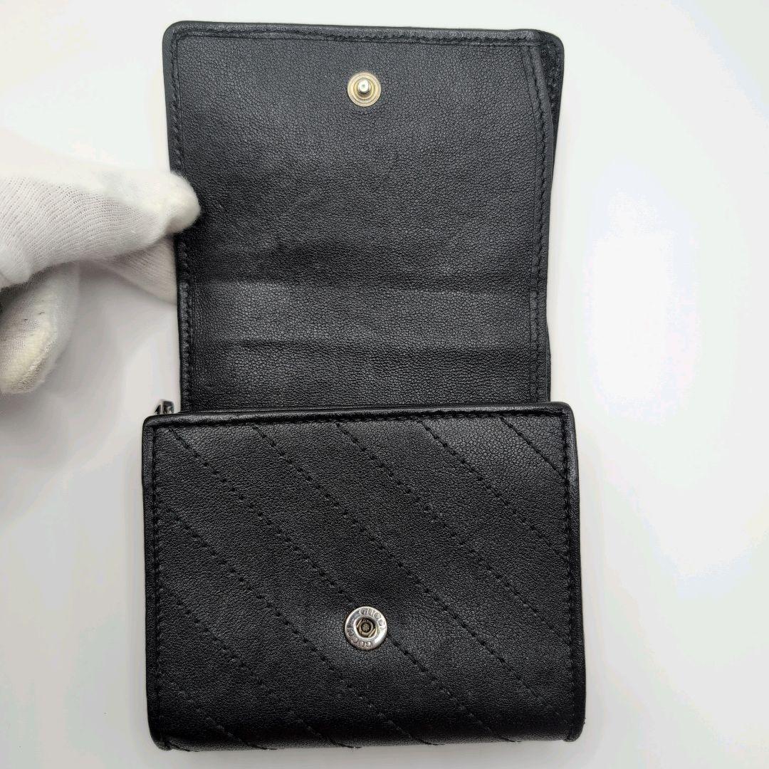 極美品✨️GUCCI 二つ折り財布 ブロンディ レザー ブラック 付属品付