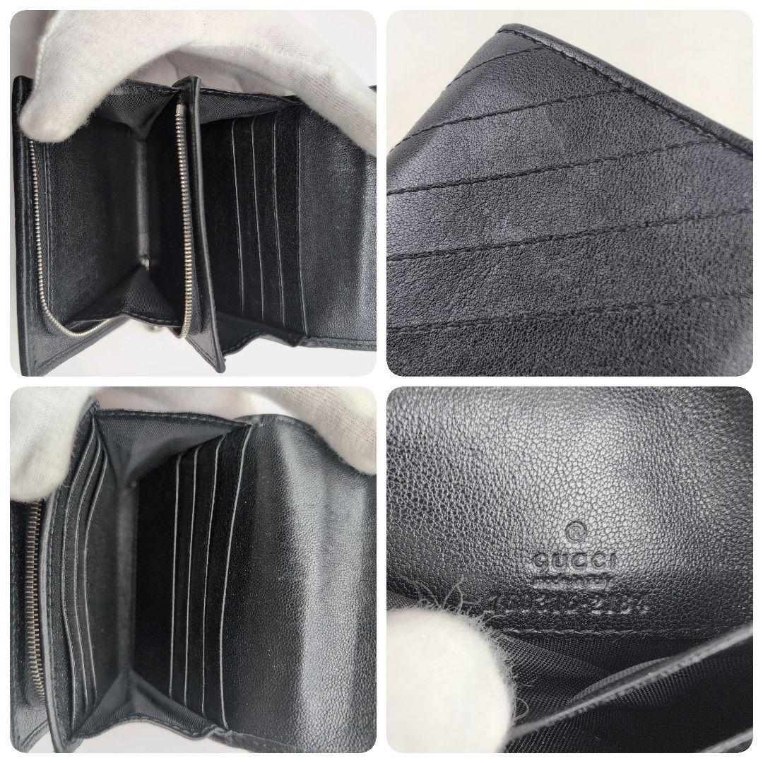 極美品✨️GUCCI 二つ折り財布 ブロンディ レザー ブラック 付属品付