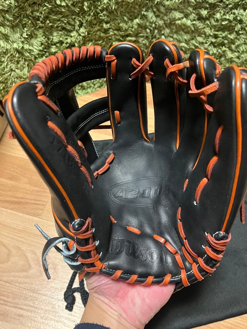 美品 Wilson A2000 1716 硬式内野手用グラブ ブラック×オレンジ