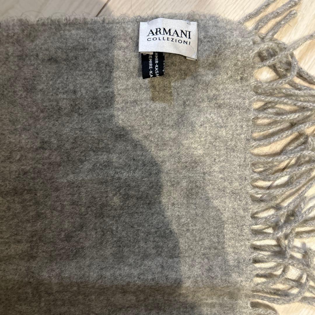 プ*ん様 ARMANI COLLEZIONI グレー マフラー カシミヤ100%