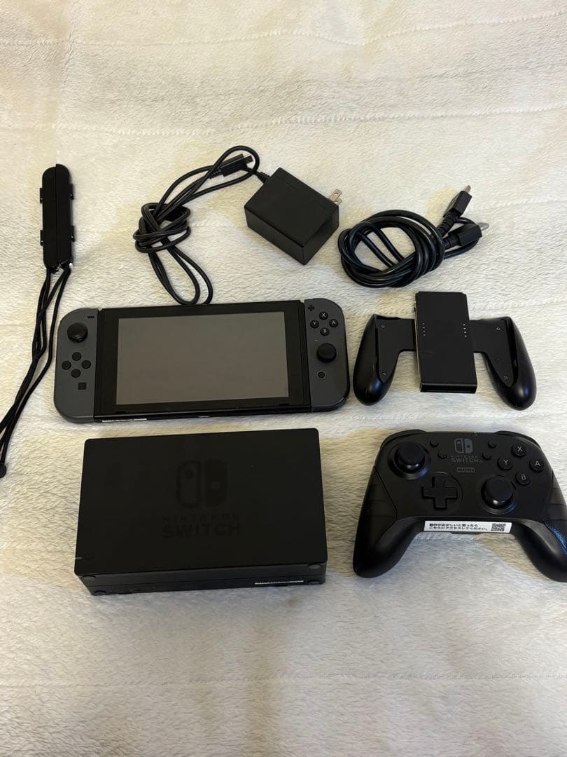 Nintendo Switch 本体一式 グレー ホリパッド付 動作確認済