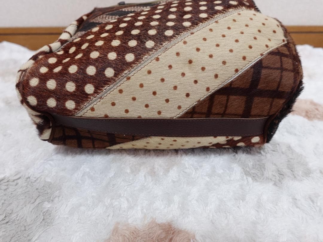 美品☆ハラコパッチワーク　トートバッグ　 ジャマンピュエッシュ　仏製