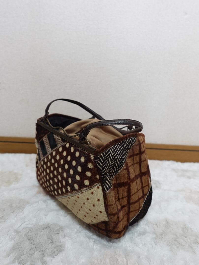 美品☆ハラコパッチワーク　トートバッグ　 ジャマンピュエッシュ　仏製