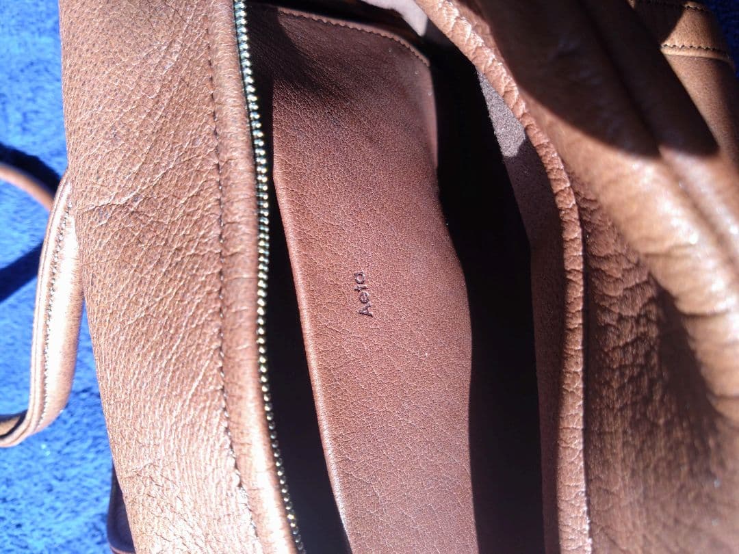 Aeta SQUARE BOSTON ロング ハンドル バッグ S　ブラウン