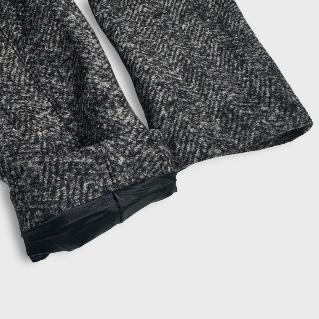 美品 L ユナイテッドアローズ ボンディング チェスターコート ヘリンボーン