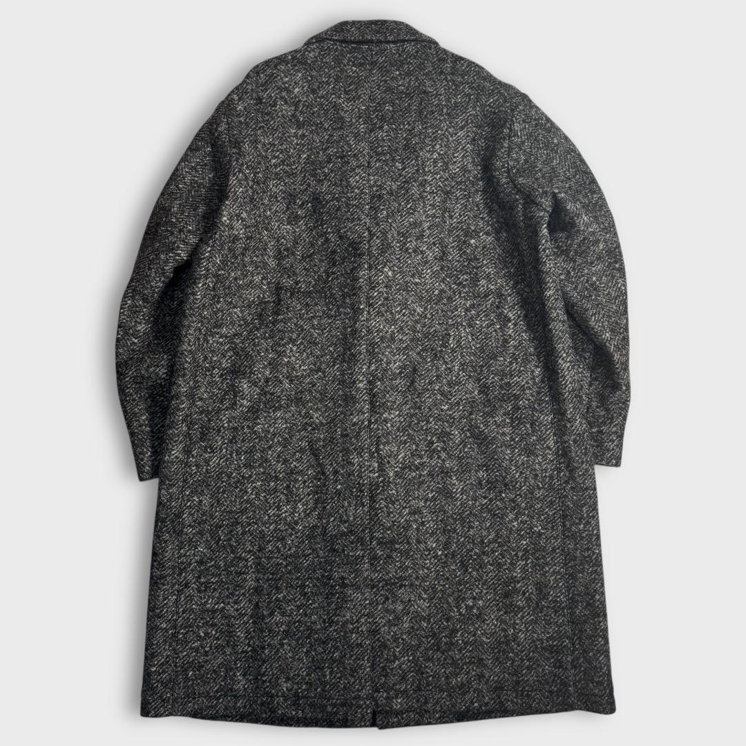 美品 L ユナイテッドアローズ ボンディング チェスターコート ヘリンボーン