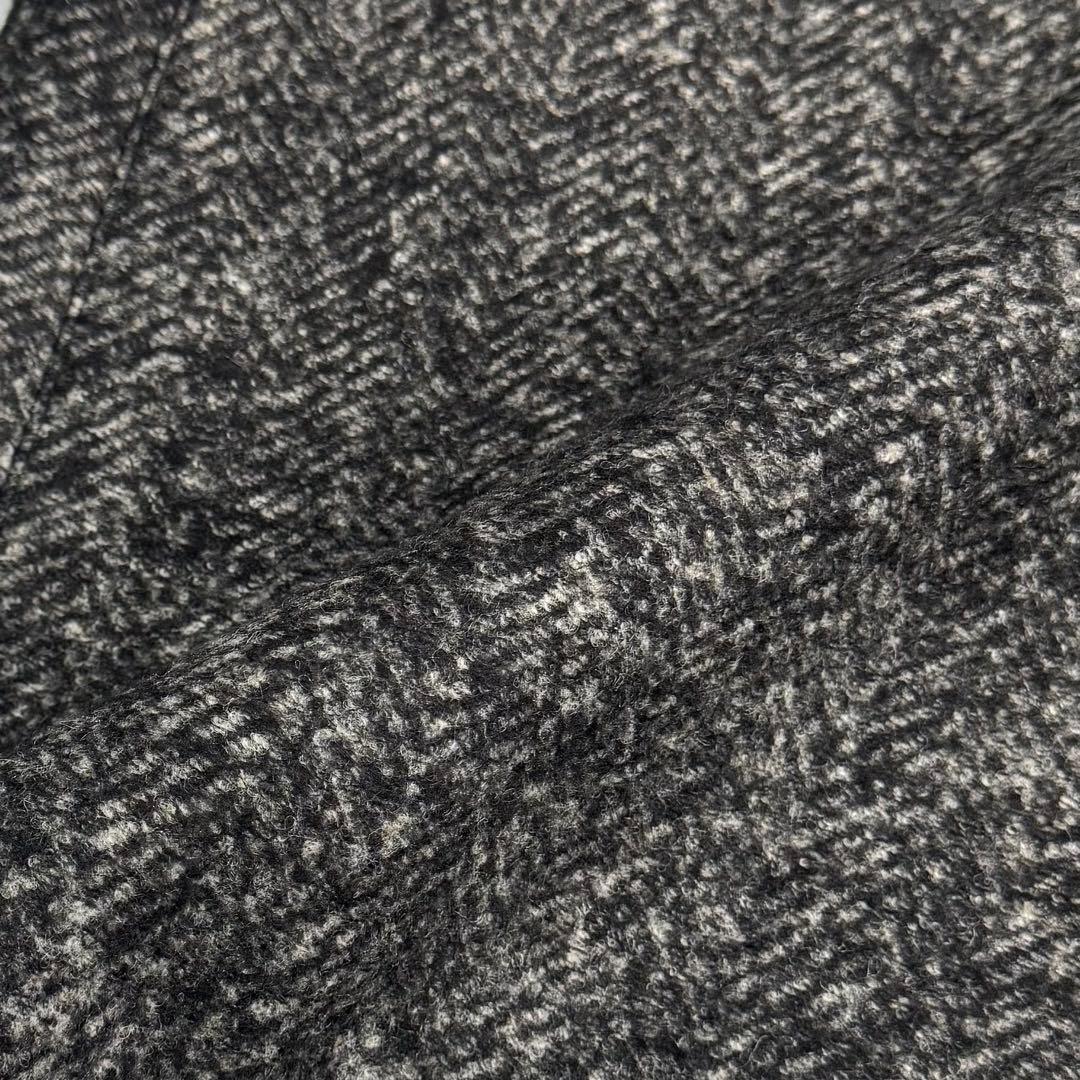 美品 L ユナイテッドアローズ ボンディング チェスターコート ヘリンボーン