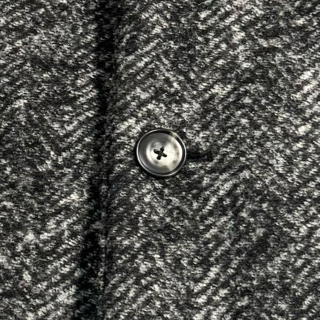 美品 L ユナイテッドアローズ ボンディング チェスターコート ヘリンボーン