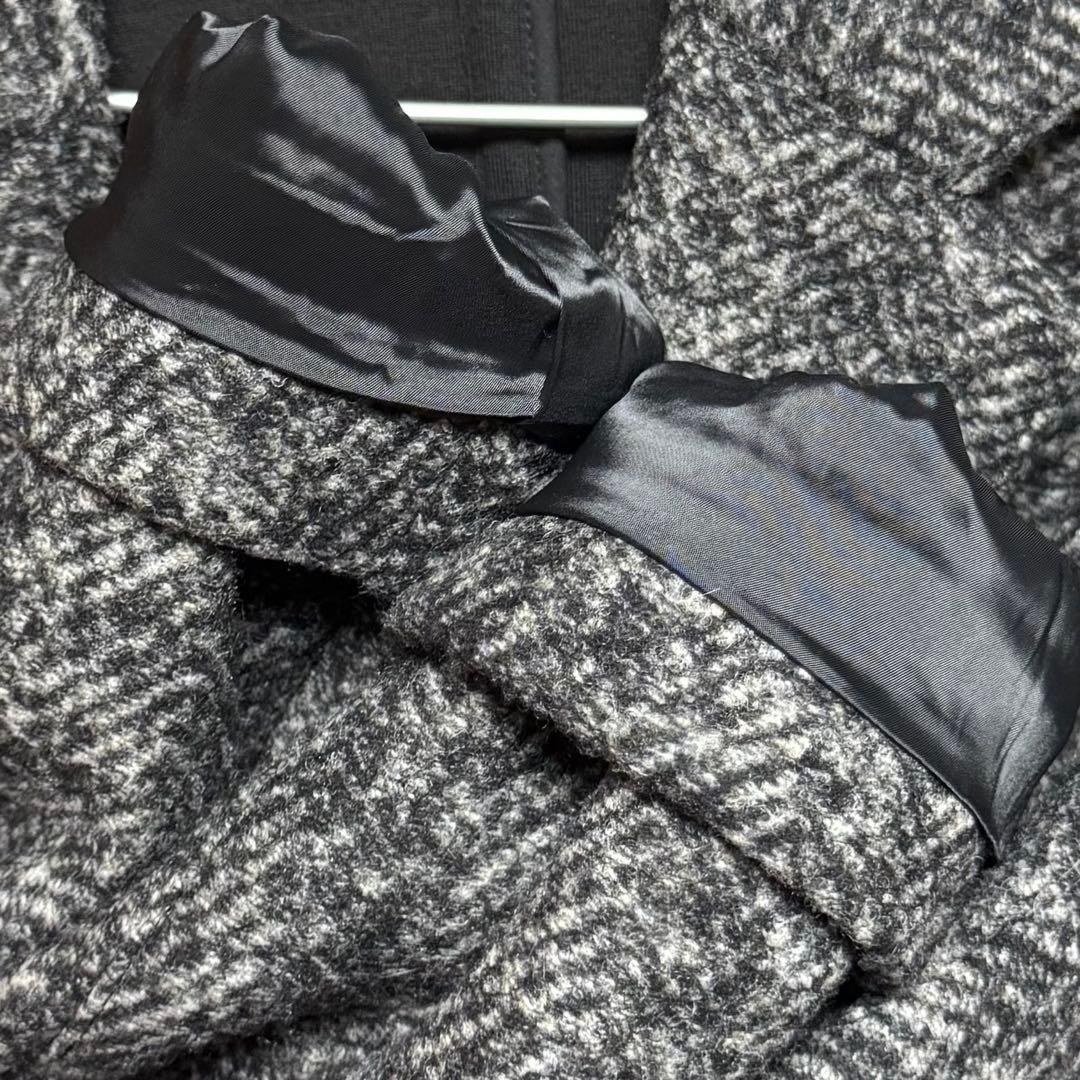 美品 L ユナイテッドアローズ ボンディング チェスターコート ヘリンボーン