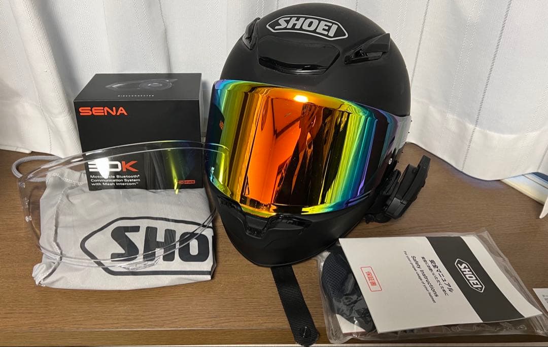 【インカム付】SHOEI Z8 ヘルメット マットブラックMサイズ