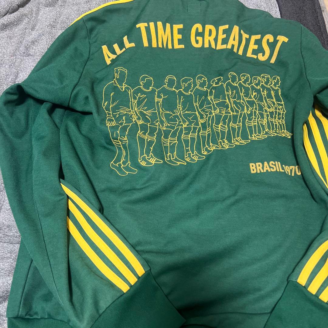 adidas ブラジル代表ジャケット 緑　　ジャージ　古着　サッカー　フットサル