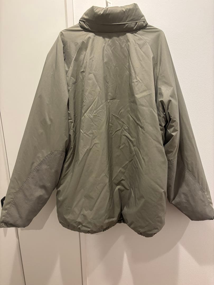 グレー ミリタリージャケット フロントジッパー